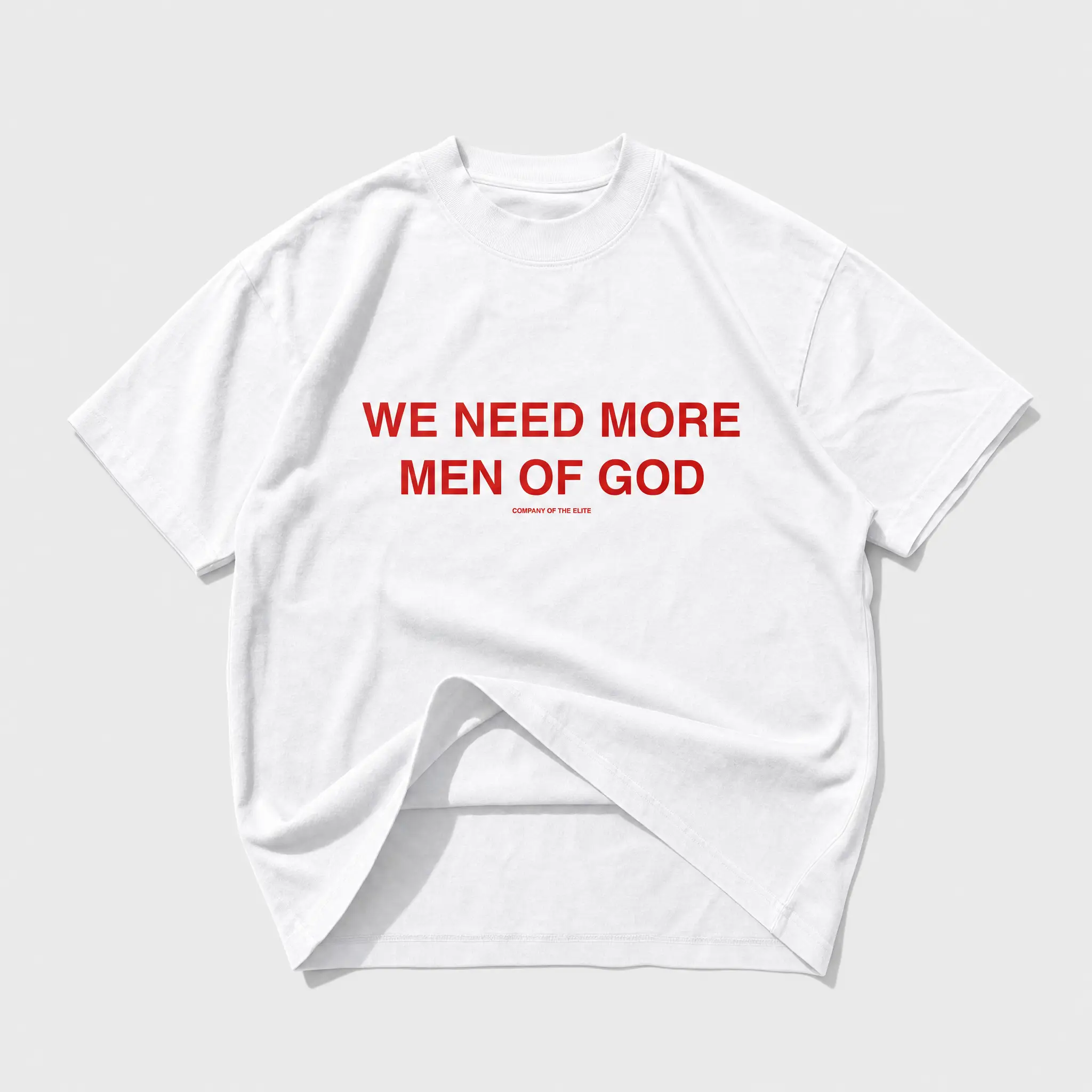 MEN OF GOD PREMIUM OVERSIZED TEE - WHITE